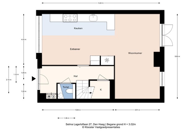 Floorplan - Selma Lagerlöflaan 27, 2553 DB Den Haag